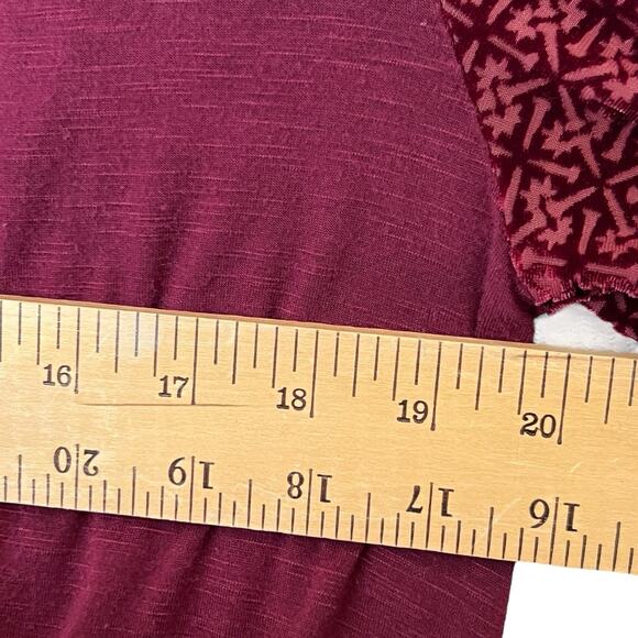 Womens Velvet Burnout Top Size 1X Bell Sleeve Lace Whimsigoth Vamp Ethereal Boho - Picture 6 of 9